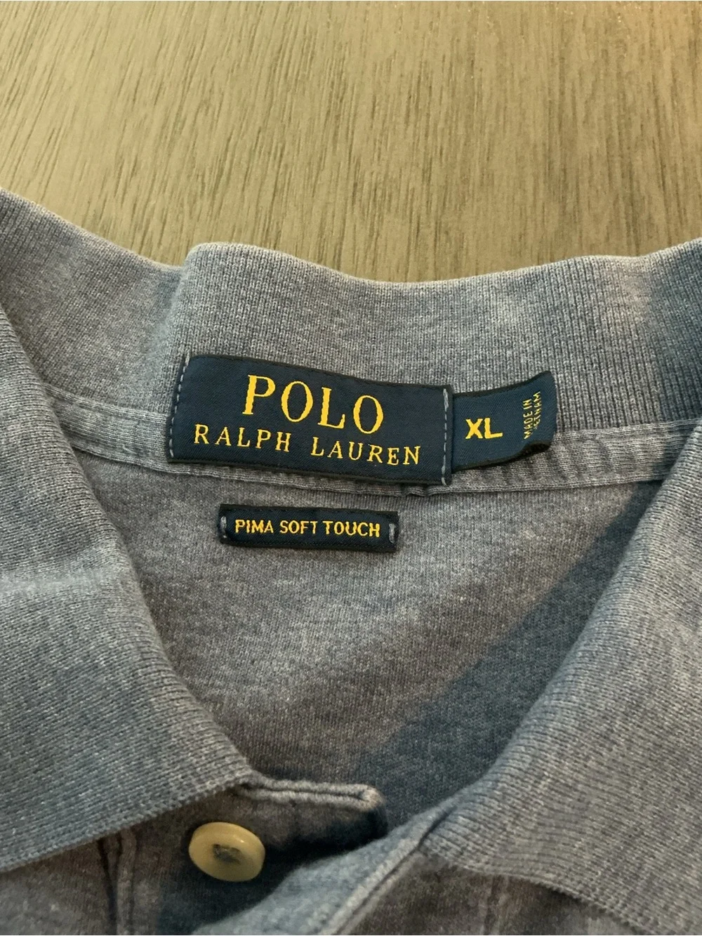 Polo Ralph Lauren Pima Soft Touch Polo Shirt Blue Heather Men’s Size XL